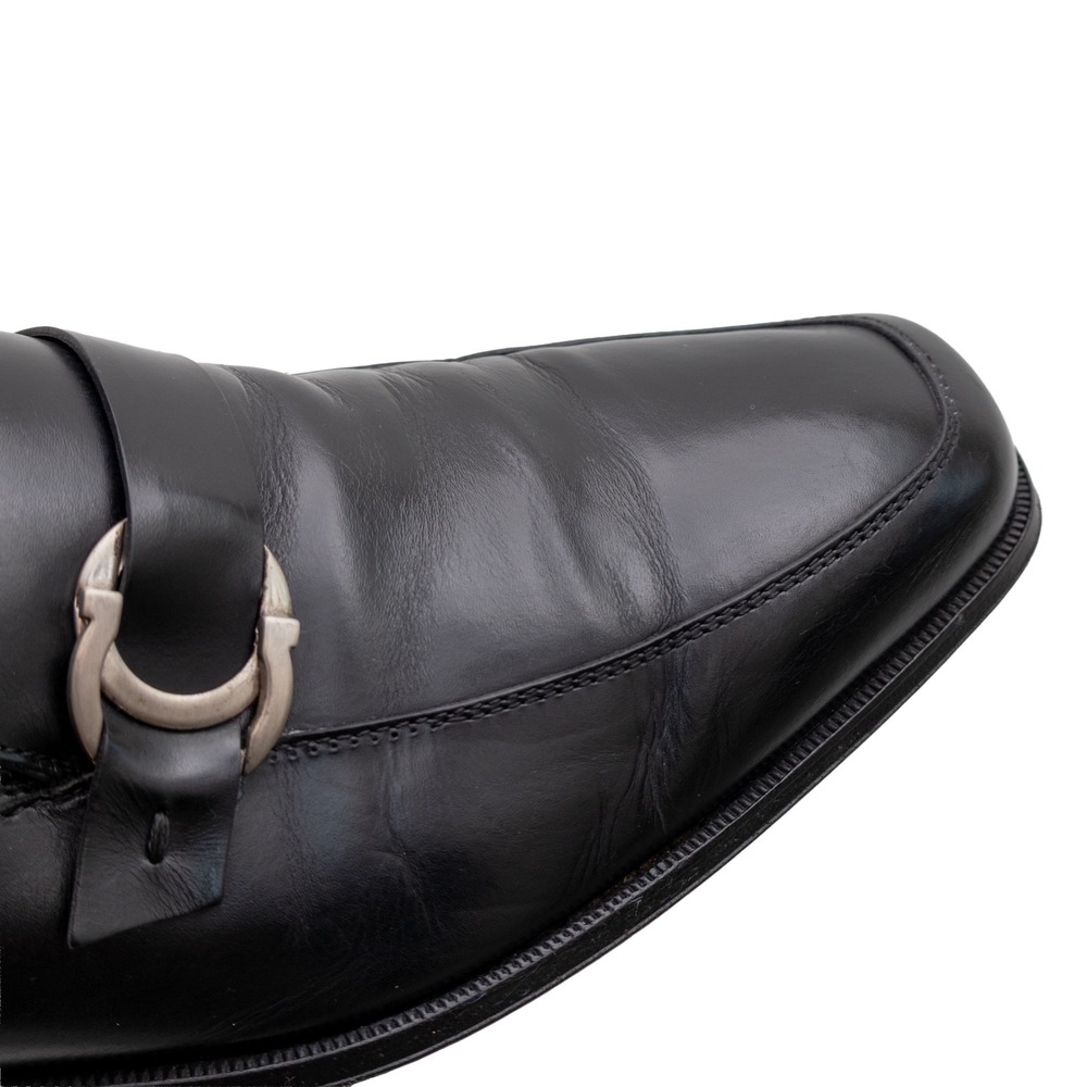 Vintage Salvatore Ferragamo Studio Black Horsebit Loafers Dress Shoes US 11 D - Picture 16 of 16